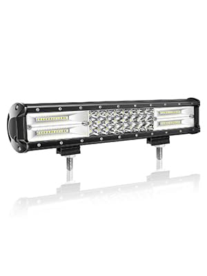 LED Arbeitsscheinwerfer Bar Willpower 15 Zoll 38cm 216W Zusatzscheinwerfer 12V IP67 Wasserdicht Flutlicht Reflektor Combo LED Scheinwerfer Arbeitslicht Offroad Auto Traktor SUV UTV ATV von Willpower