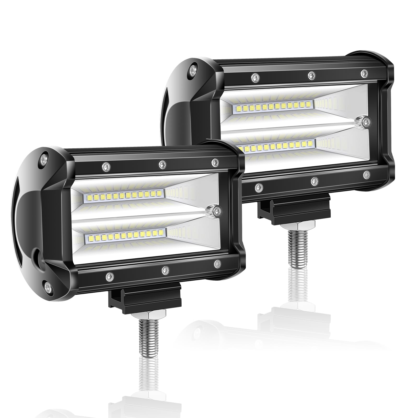 Willpower 2pc LED Scheinwerfer 5‘’ 13cm 72W LED Arbeitsscheinwerfer 12V 24V Zusatzscheinwerfer Auto Flutlicht Rückfahrscheinwerfer Led Wasserdicht für Offroad Traktor SUV UTV ATV Willpower 2pc LED Scheinwerfer 5‘’ 13cm 72W LED Arbeitsscheinwerfer 12V 24V Zusatzscheinwerfer Auto Flutlicht Rückfahrscheinwerfer Led Wasserdicht für Offroad Traktor SUV UTV ATV von Willpower