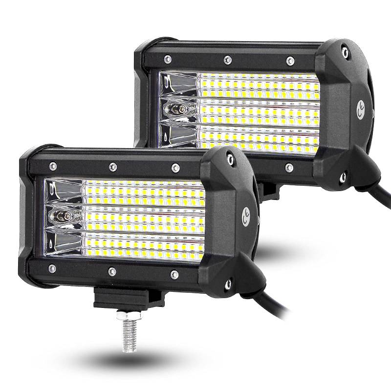 Willpower 2pc 5inch 135W Led Zusatzscheinwerfer 12V 24V Led Scheinwerfer Auto IP67 Wasserdicht Flutlicht Arbeitsscheinwerfer Led für Traktor Offroad SUV UTV ATV von Willpower