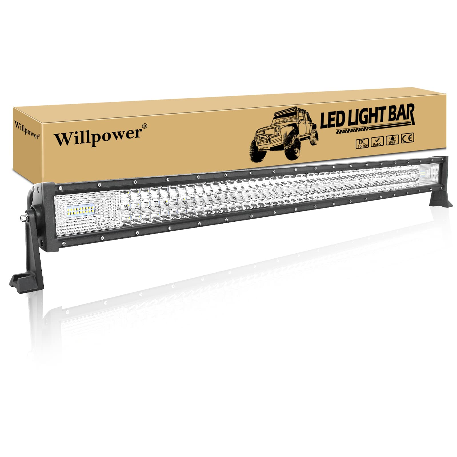 Willpower LED Arbeitsscheinwerfer 42 Zoll 540W Zusatzscheinwerfer 12V 24V 6000K Wasserdicht Strahler Flutlicht Offroad Scheinwerfer Arbeitslicht Zusatzscheinwerfer Bar für Auto Traktor SUV ATV Willpower LED Arbeitsscheinwerfer 42 Zoll 540W Zusatzscheinwerfer 12V 24V 6000K Wasserdicht Strahler Flutlicht Offroad Scheinwerfer Arbeitslicht Zusatzscheinwerfer Bar für Auto Traktor SUV ATV von Willpower