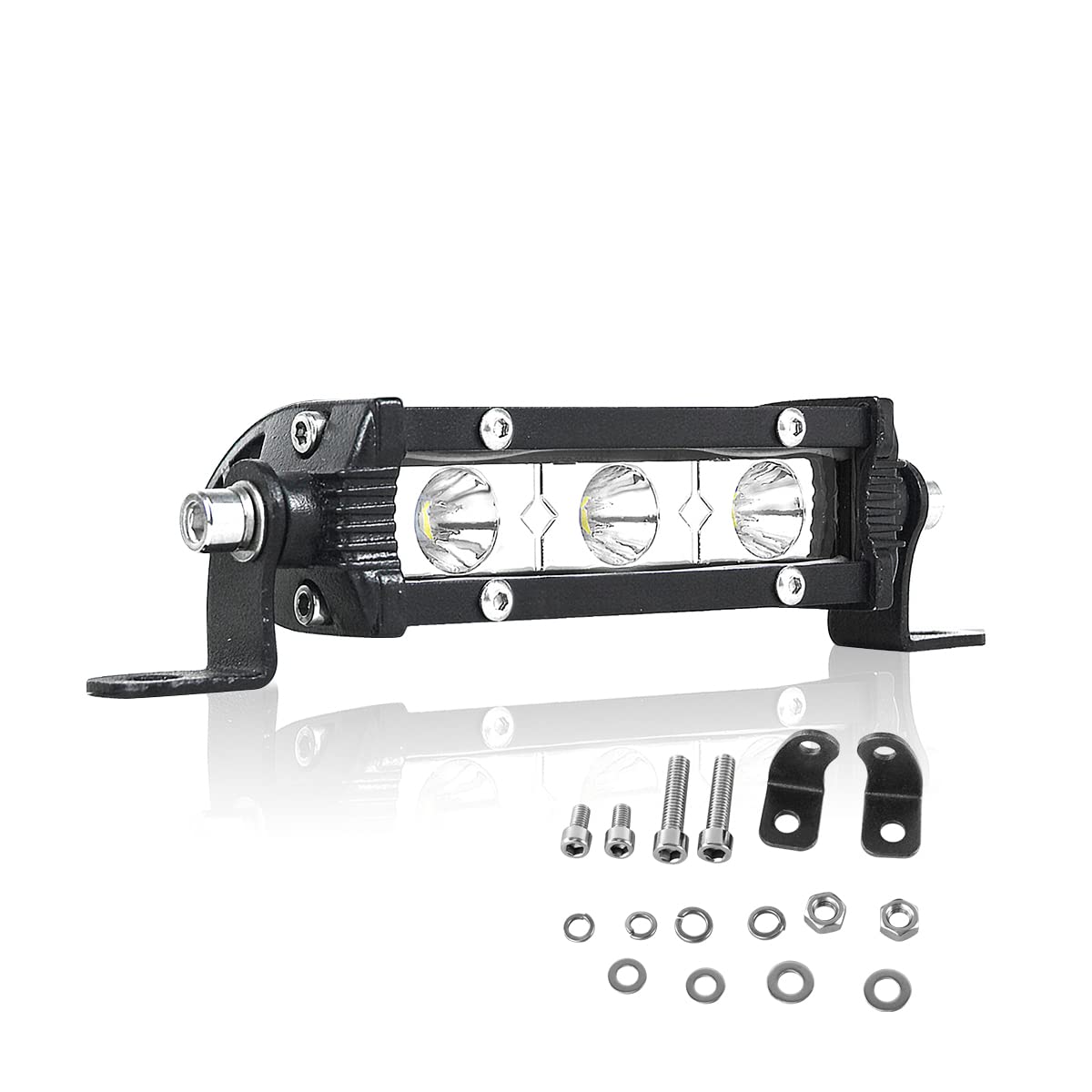 Willpower 5'' 13CM 15W Led Zusatzscheinwerfer 12V 24V Led Scheinwerfer Traktor Wasserdicht Strahler Led Arbeitsscheinwerfer Bar für Auto Offroad SUV UTV ATV Rückfahrscheinwerfer von Willpower