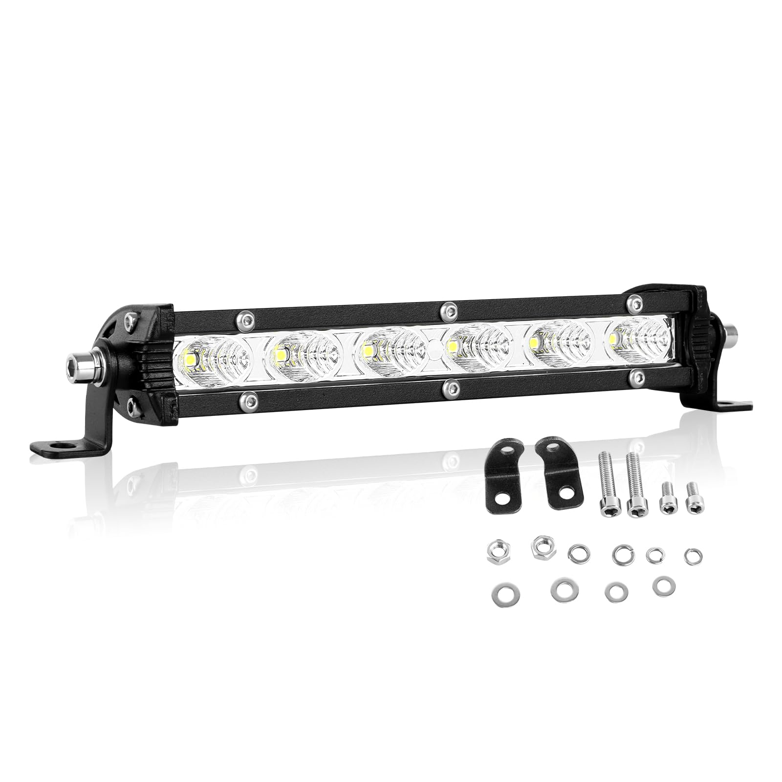 Willpower 7'' 18CM 30W Led Zusatzscheinwerfer Flutlicht Led Scheinwerfer 12V 24V Wasserdicht Led Arbeitsscheinwerfer Bar für Offroad Auto Traktor SUV UTV ATV Rückfahrscheinwerfer von Willpower