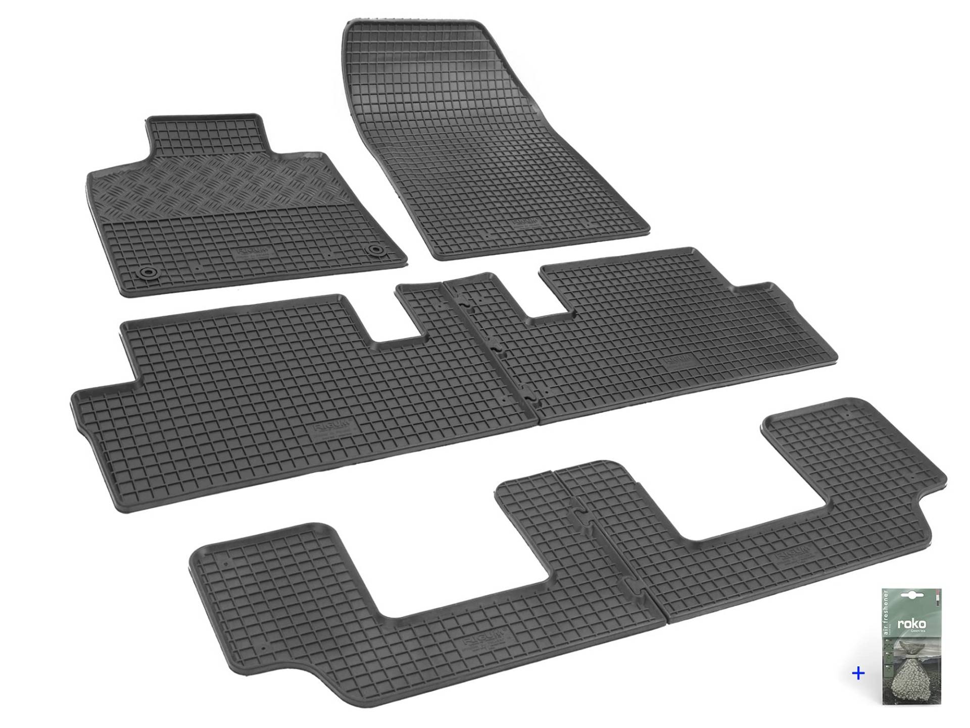 Auto Fußmatten Gummimatten Rigum geeignet für Citroen C4 Grand Picasso 7-Sitzer 2013-2019 Passgenau + Auto Duft/BesteKauf von Rigum