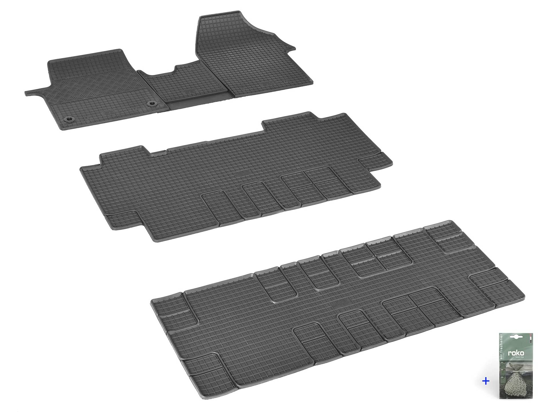 Auto Fußmatten Gummimatten Rigum geeignet für Citroen Jumpy 9-Sitzer ab 2016 Passgenau + Auto Duft/BesteKauf von Rigum