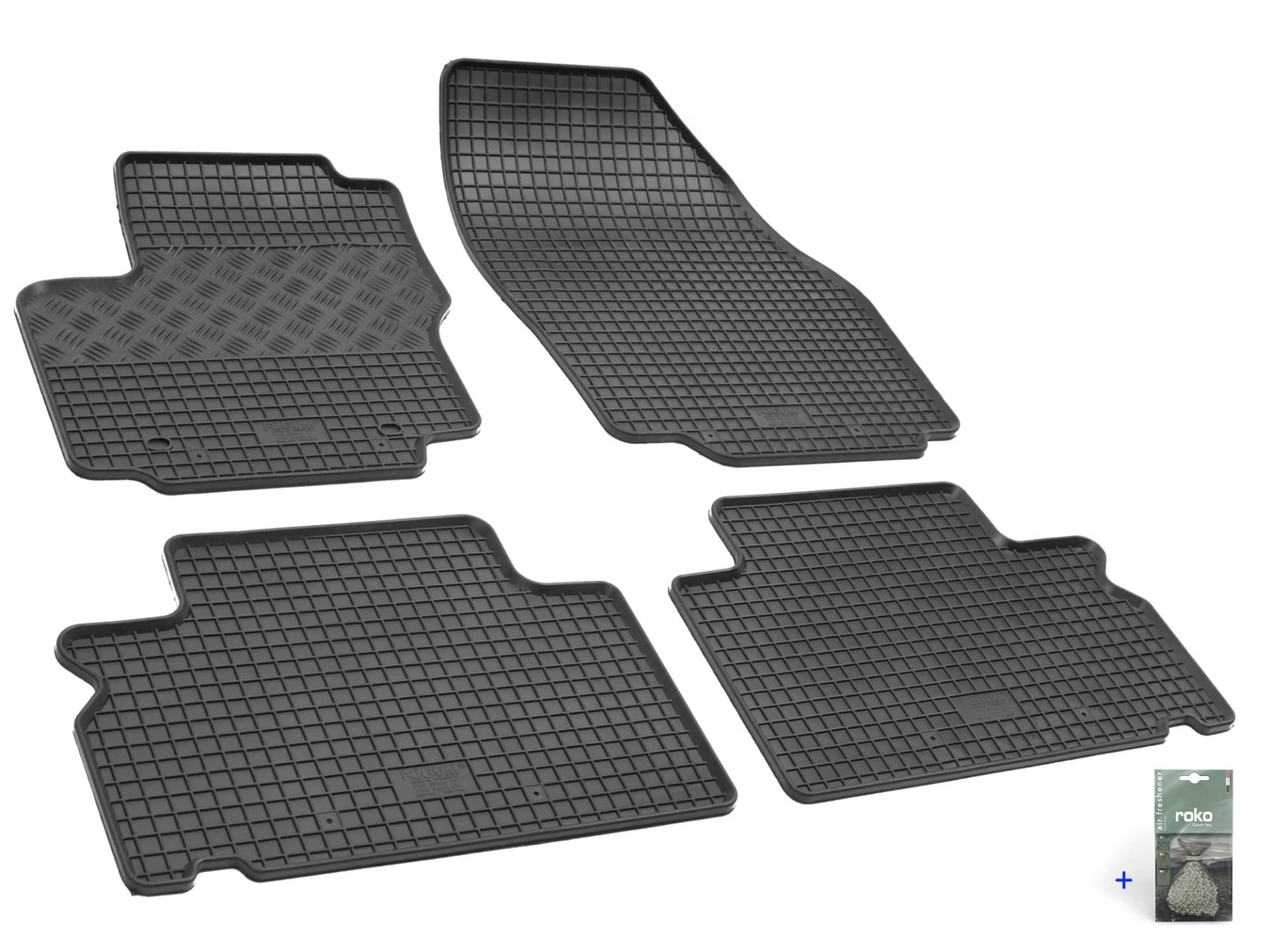 Auto Fußmatten Gummimatten Rigum geeignet für Ford Galaxy 5-Sitzer 2006-2015 Passgenau + Auto Duft/BesteKauf von Rigum