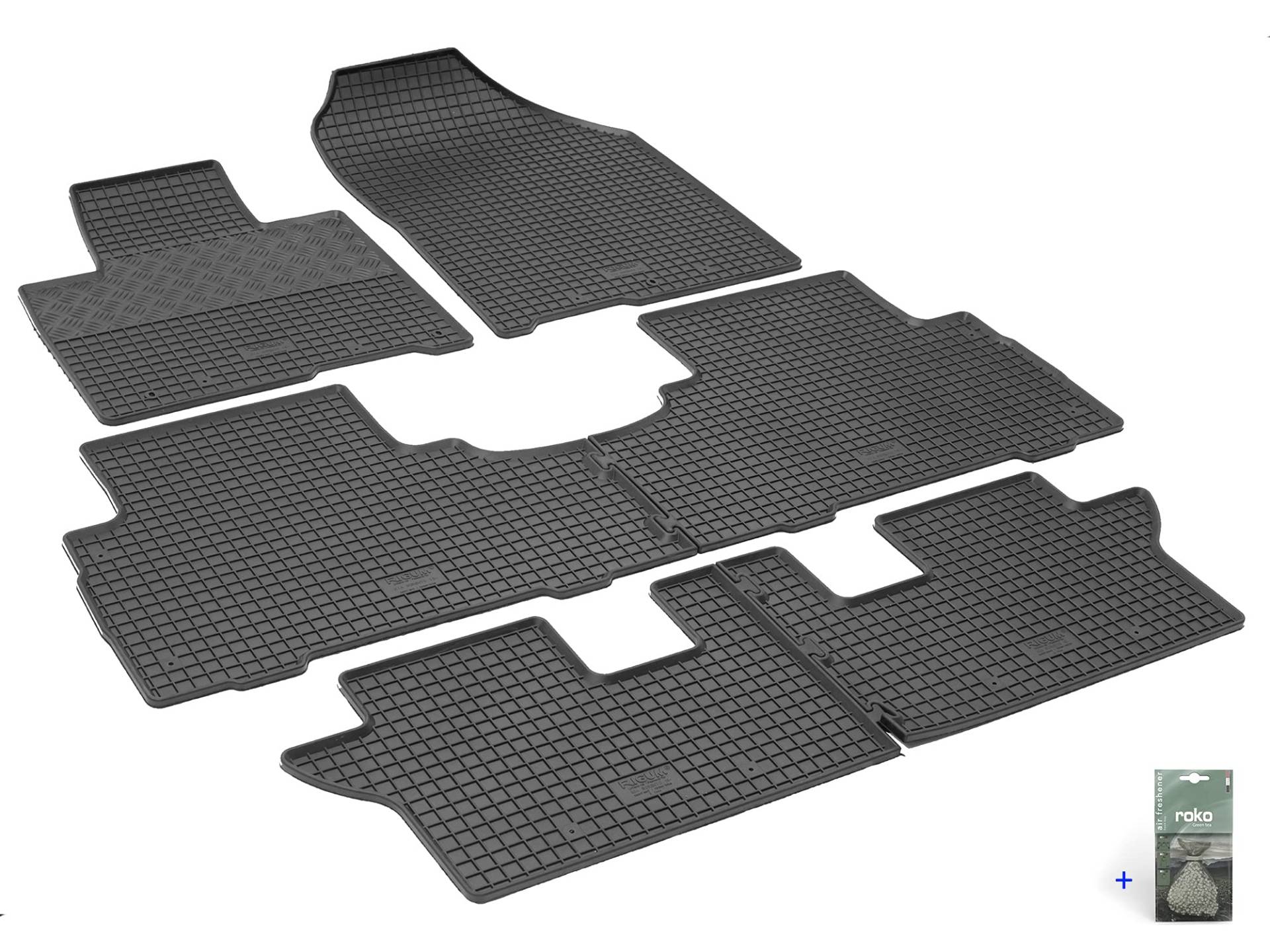 Auto Fußmatten Gummimatten Rigum geeignet für Kia Sorento 7-Sitzer 2014-2020 Passgenau + Auto Duft/BesteKauf von Rigum
