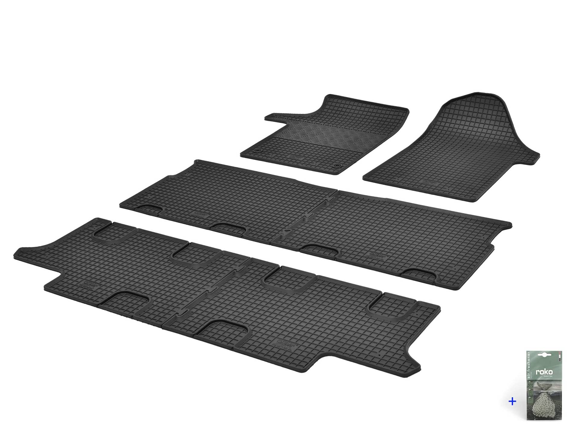 Auto Fußmatten Gummimatten Rigum geeignet für Mercedes V-Klasse 8/9-Sitzer ab 2014 Passgenau + Auto Duft/BesteKauf von Rigum