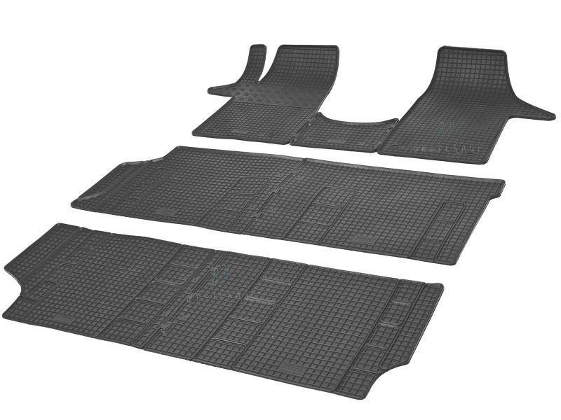 Auto Fußmatten Gummimatten Rigum geeignet für VW T6 Multivan 2015-2021 8-Sitzer Passgenau + Auto Duft / BesteKauf von Rigum
