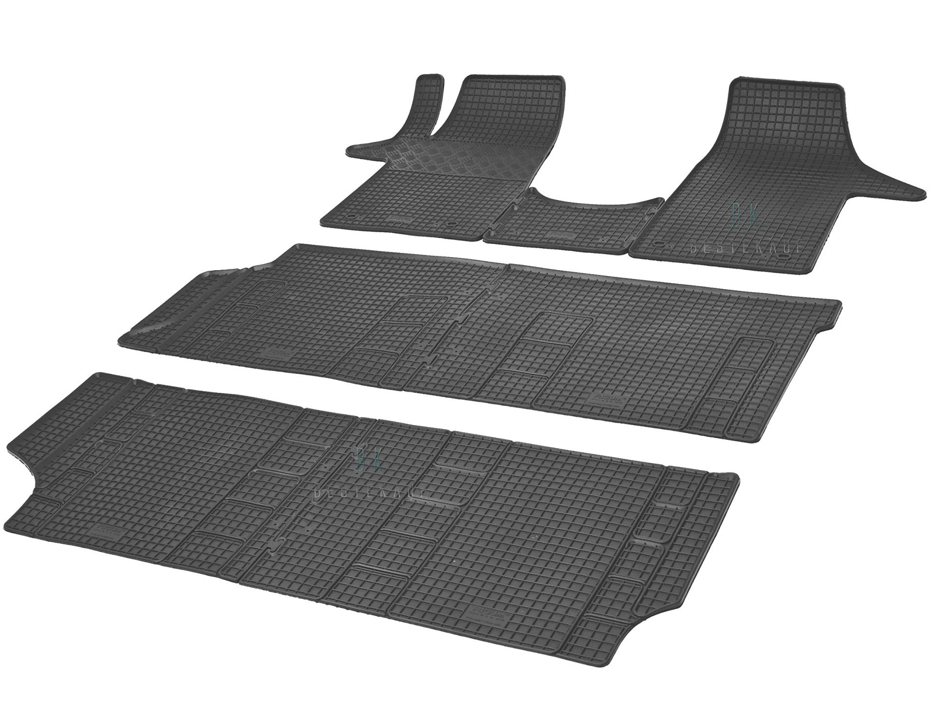 Auto Fußmatten Gummimatten Rigum geeignet für VW T6 Multivan 2015-2021 9-Sitzer Passgenau + Auto Duft / BesteKauf von Rigum