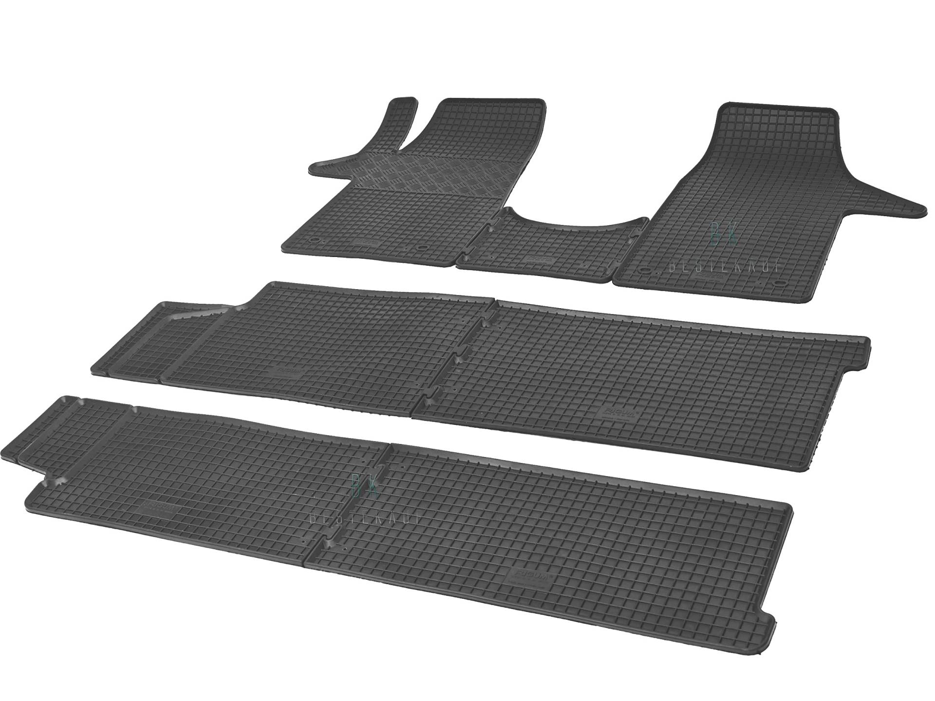 Auto Fußmatten Gummimatten Rigum geeignet für VW T6 Transporter/ Caravelle 2015-2021 8-Sitzer Passgenau + Auto Duft / BesteKauf von Rigum