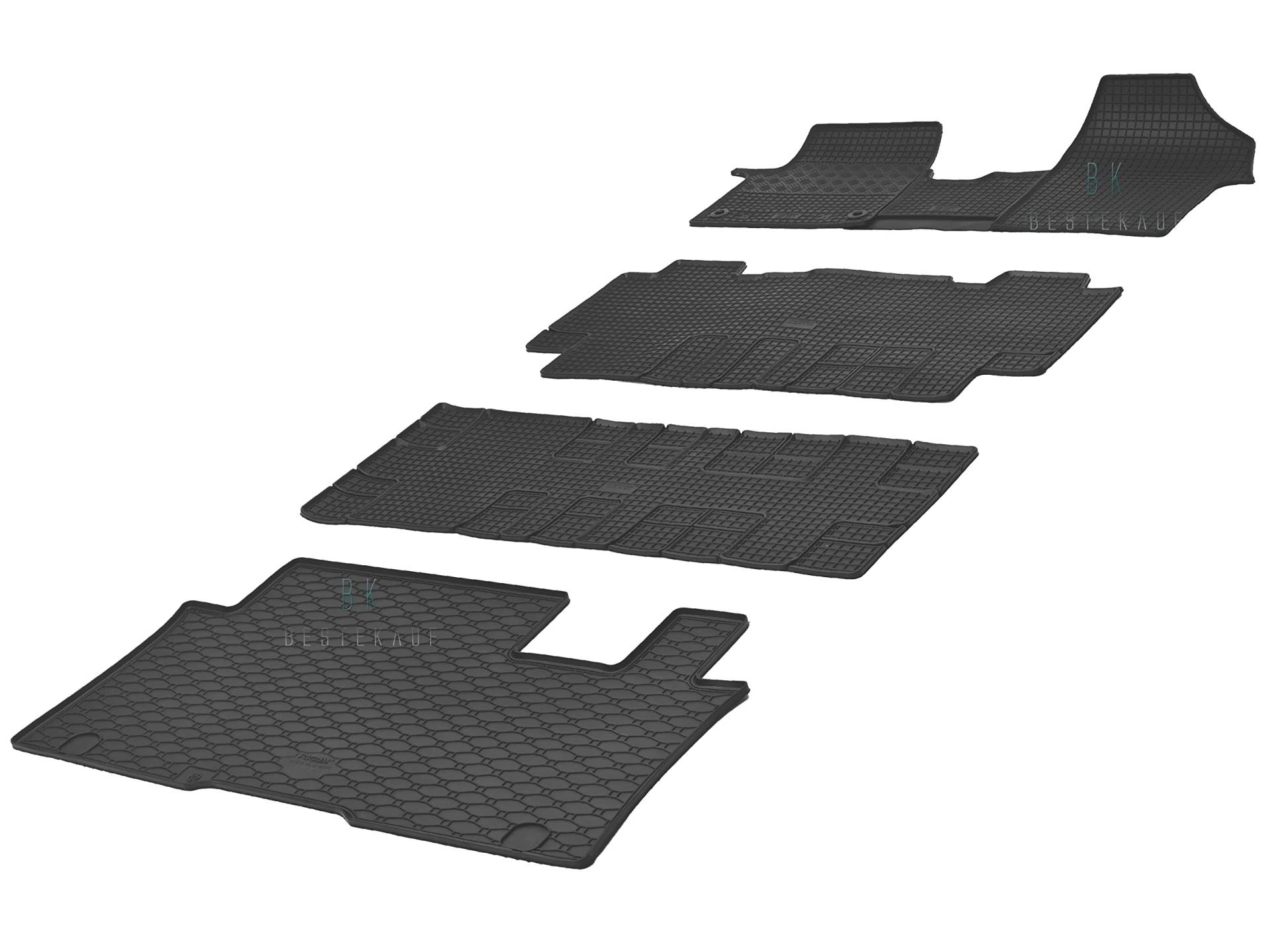 Fußmatten und Kofferraummatte Rigum Geeignet für Citroen Spacetourer ab 2016 9-Sitzer / Größe: L2, M - 495,6 cm / + Auto Duft BesteKauf von Rigum