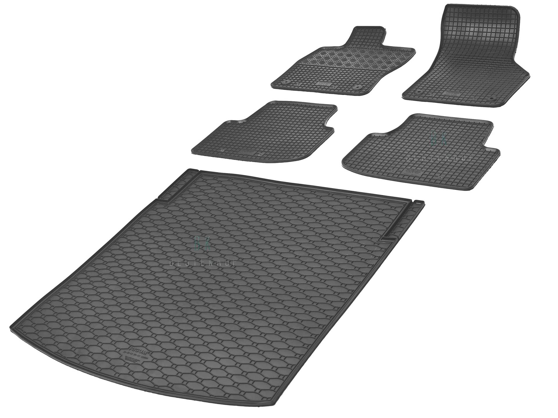 Fußmatten und Kofferraummatte Rigum Geeignet für Seat Leon ST ab 2020 Set + Auto Duft/BesteKauf von Rigum