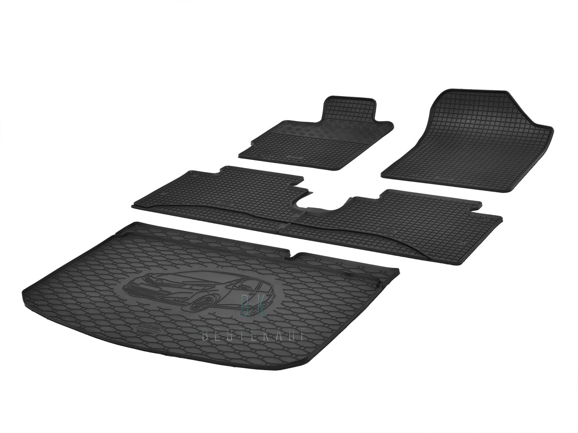 Fußmatten und Kofferraummatte Rigum Geeignet für Toyota Yaris 2011-2019 Set + Auto Duft/BesteKauf von Rigum