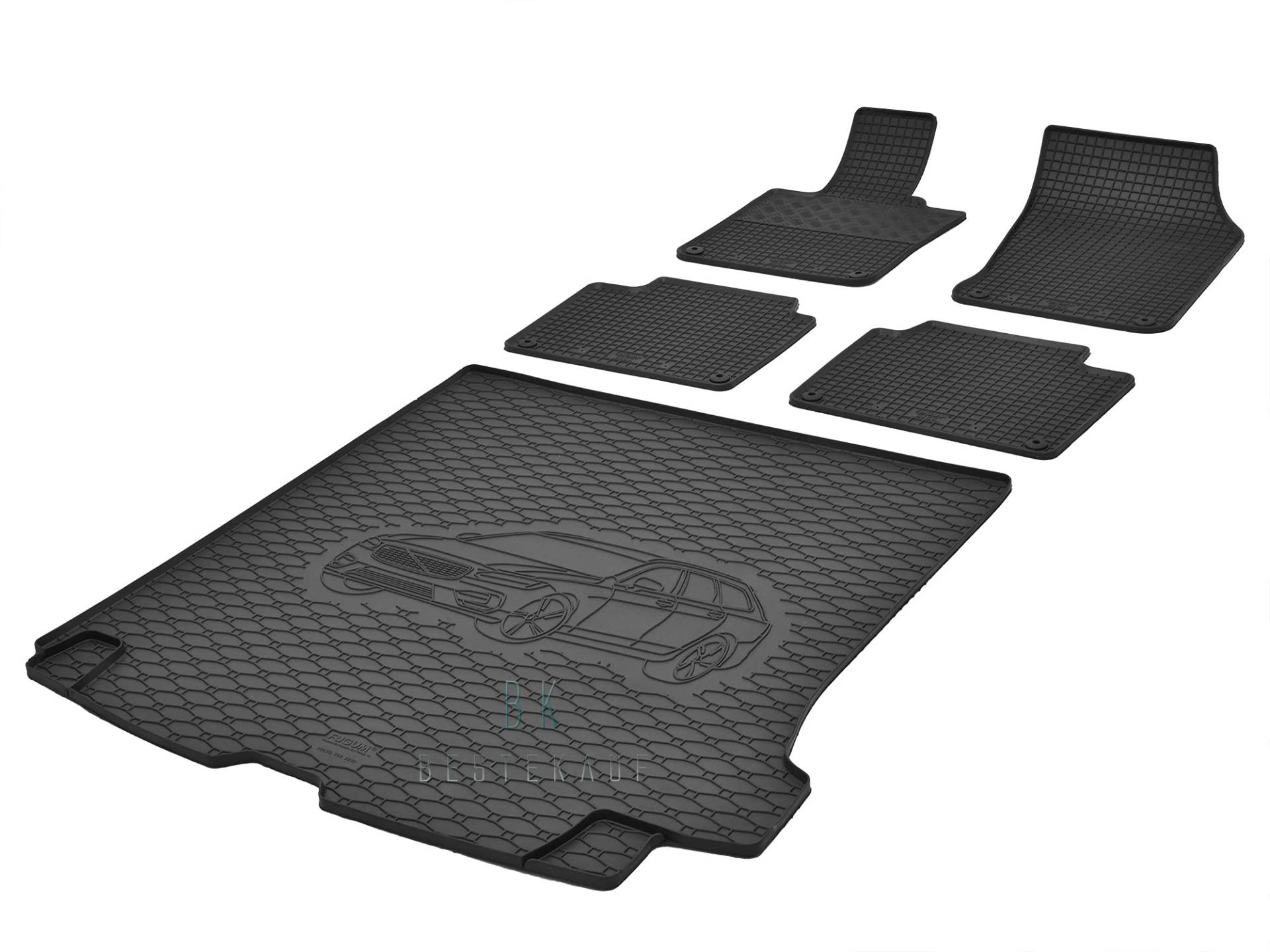 Fußmatten und Kofferraummatte Rigum Geeignet für Volvo V90 ab 2016 Set + Auto Duft/BesteKauf von Rigum