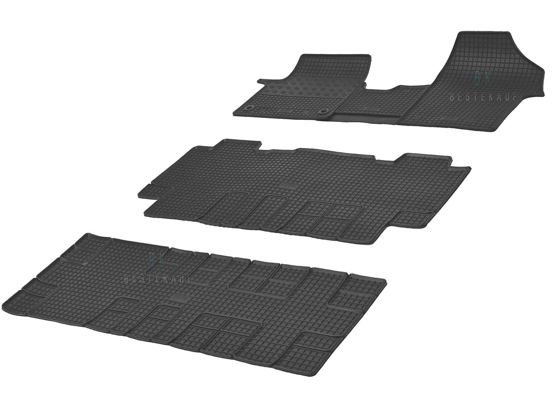 Gummimatten Fußmatten Gummifußmatten RIGUM geeignet für Citroen Spacetourer 9-Sitzer ab 2016 / Perfekt angepasst + Magic Eraser von Rigum