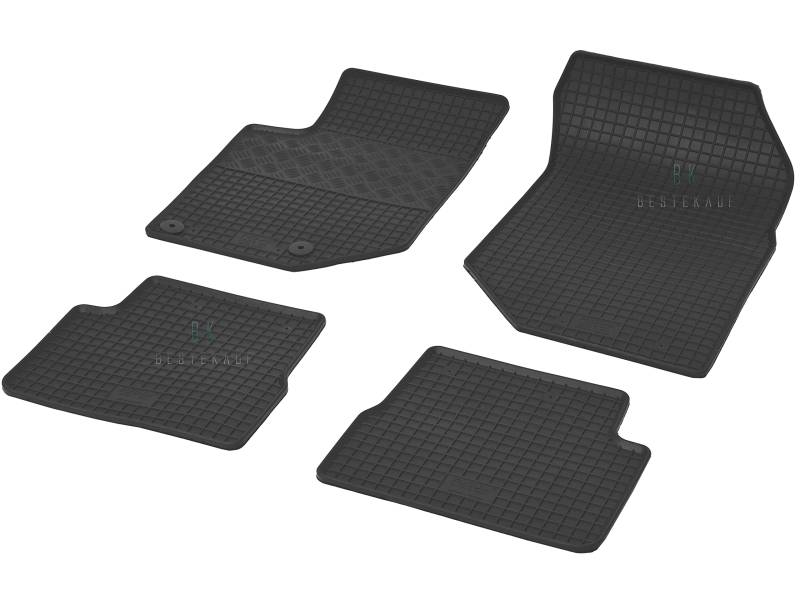 Gummimatten Fußmatten Gummifußmatten RIGUM geeignet für Peugeot 208 ab 2019 (Passt Nicht zu e-208/208e) Perfekt angepasst + Magic Eraser von Rigum