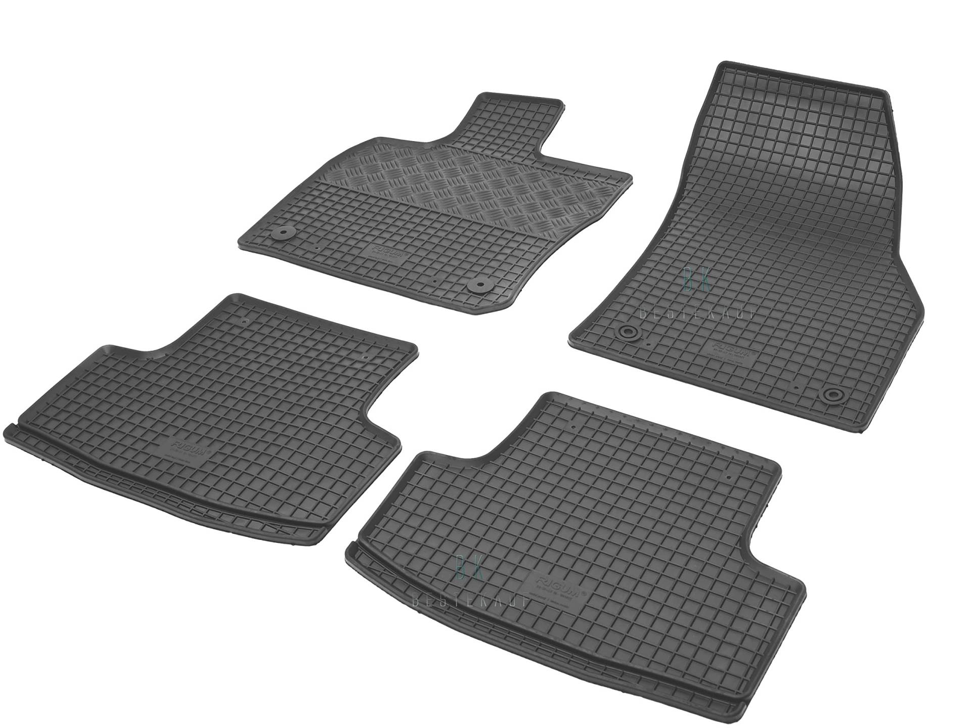 Gummimatten Fußmatten Gummifußmatten RIGUM geeignet für Seat Ateca 4x2 ab 2016 Perfekt angepasst + Magic Eraser von Rigum