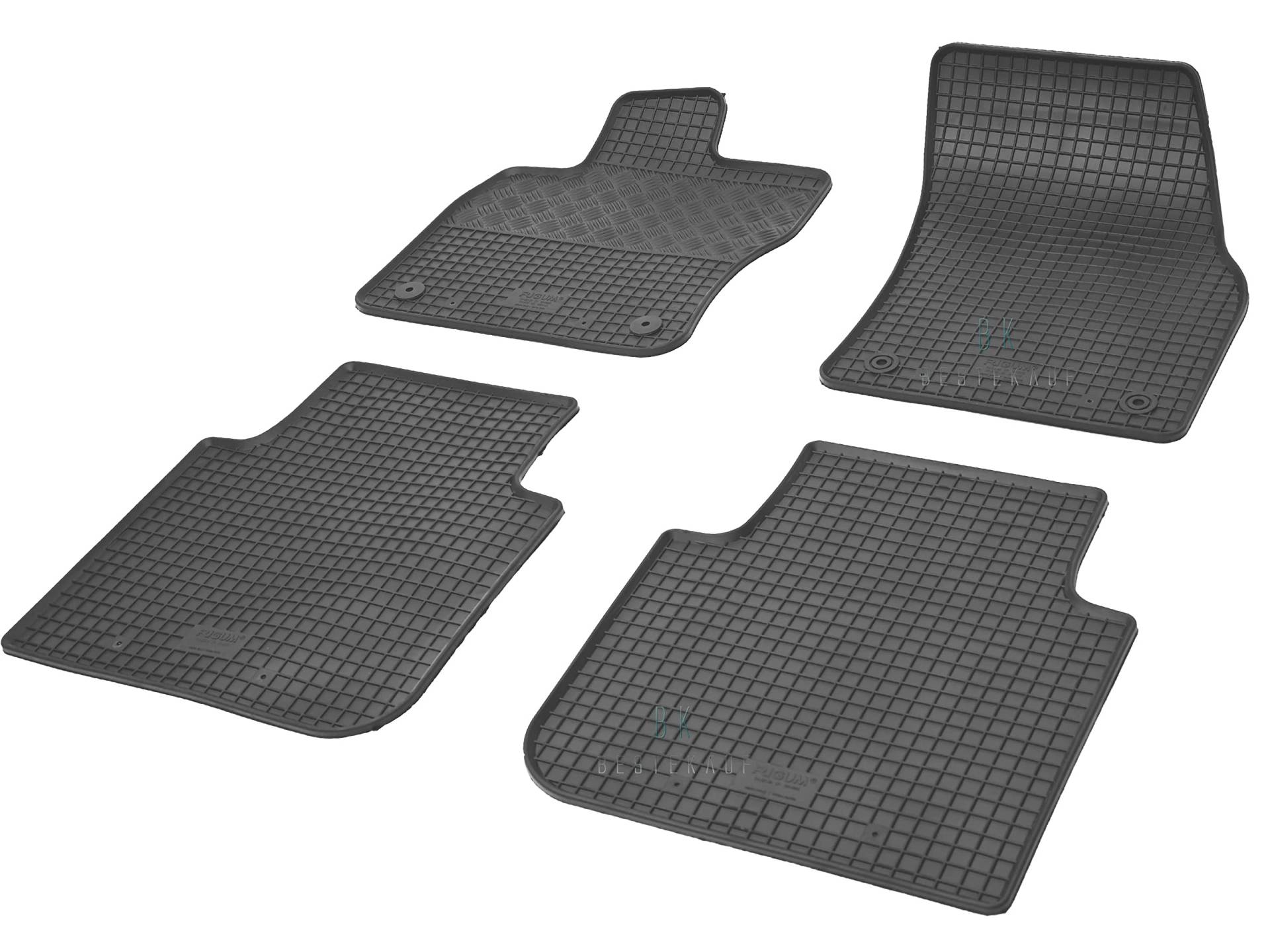 Gummimatten Fußmatten Gummifußmatten RIGUM geeignet für Skoda Kodiaq 5-Sitzer ab 2016 Perfekt angepasst + Magic Eraser von Rigum