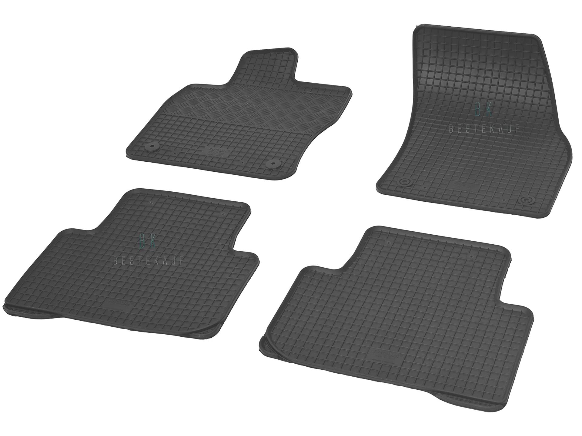 Gummimatten Fußmatten Gummifußmatten RIGUM geeignet für VW Touran ab 2015 Perfekt angepasst + Magic Eraser von Rigum