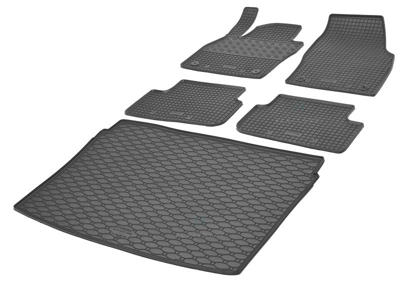 Kofferraumwanne und Gummifußmatten RIGUM geeignet für Seat Arona ab 2017 Perfekt angepasst + Magic Eraser von Rigum