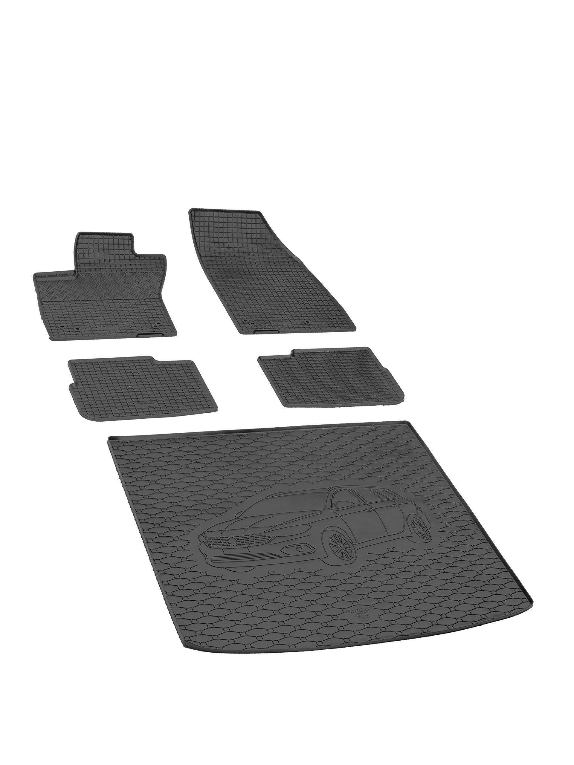 Kofferraumwanne und Gummifußmatten RIGUM geeignet für FIAT Tipo Kombi ab 2015 Perfekt angepasst + Magic Eraser von Rigum