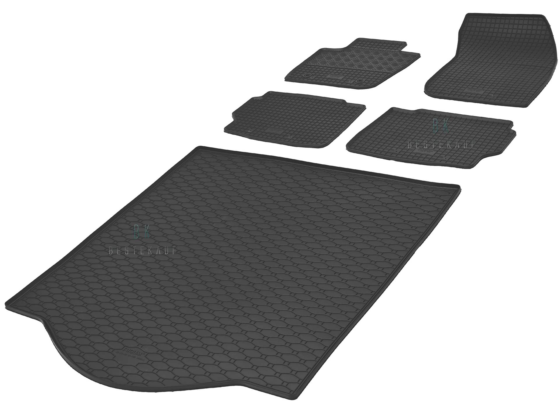 Kofferraumwanne und Gummifußmatten RIGUM geeignet für Ford Mondeo Turnier Kombi Mk5 ab 2014 Perfekt angepasst + Magic Eraser von Rigum
