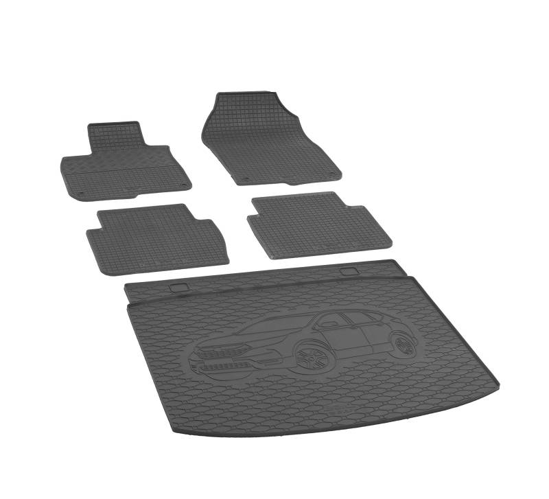 Kofferraumwanne und Gummifußmatten RIGUM geeignet für Honda CR-V 5-Sitzer ab 2018 Perfekt angepasst + Magic Eraser von Rigum