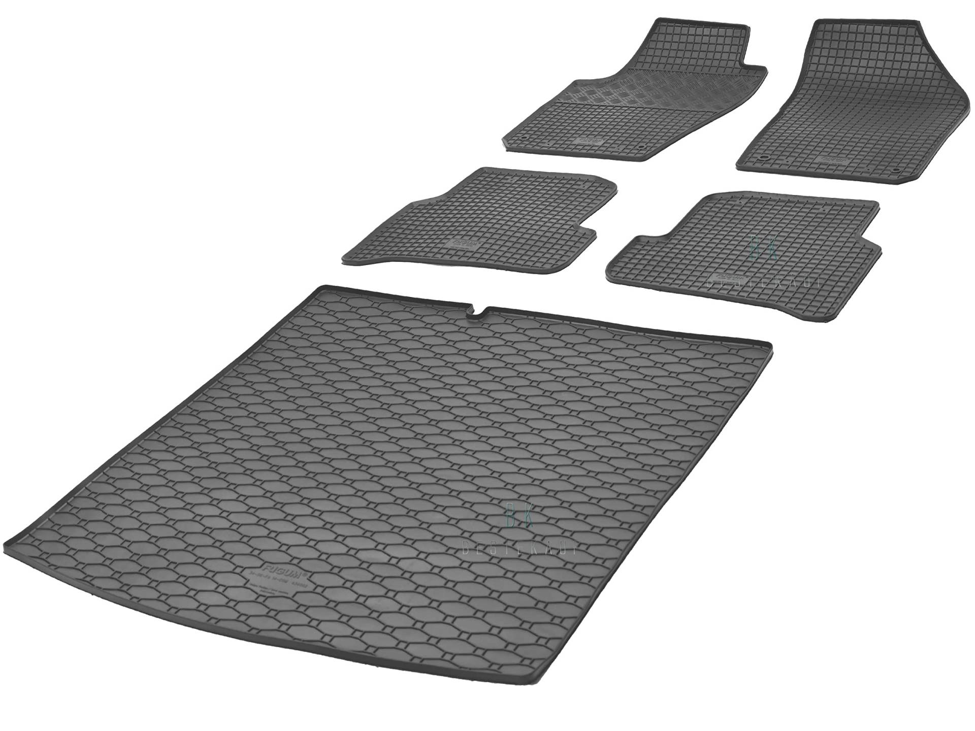 Kofferraumwanne und Gummifußmatten RIGUM geeignet für Skoda Fabia III Kombi ab 2014 Perfekt angepasst + Magic Eraser von Rigum