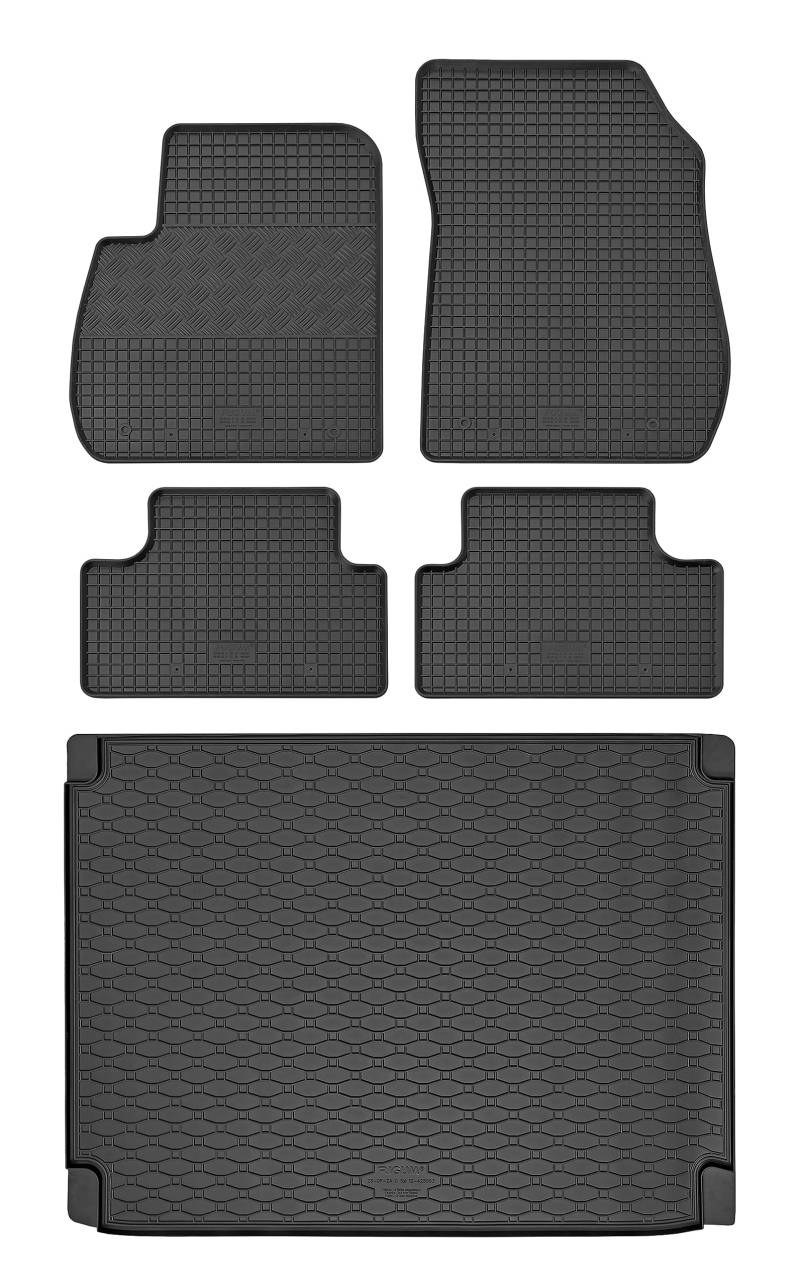 Passgenaue Kofferraumwanne und Gummifußmatten geeignet für OPEL Zafira C 5-Sitzer ab 2012 von Rigum