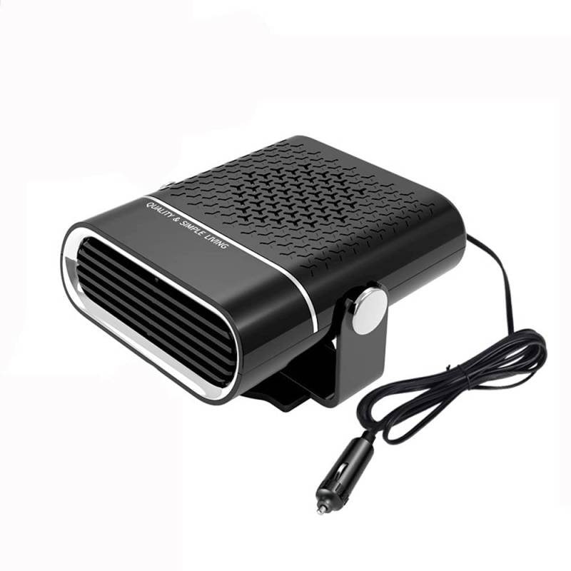 12V 120W Autoheizung Defroster, Riloer 2-in-1 Auto Winter Windschutz Defroster Demister, Tragbarer Zigarettenanzünder 360° Einstellbarer Heizlüfter Auto Winter Kit Schwarz oder Weiß von Riloer