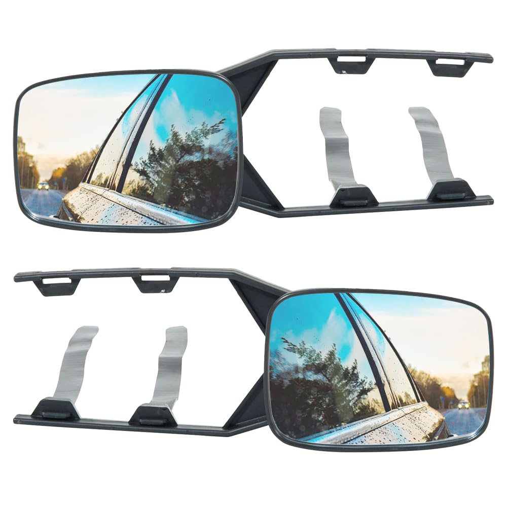 Riloer Abschleppverlängerung, Universal Wohnwagen Spiegel Flachspiegel, 2 Stück Auto Wohnwagen Van Lkw Anhänger Touring Ersatz Doppelglas Außenspiegel Wohnwagenspiegel, Schwarz Riloer Abschleppverlängerung, Universal Wohnwagen Spiegel Flachspiegel, 2 Stück Auto Wohnwagen Van Lkw Anhänger Touring Ersatz Doppelglas Außenspiegel Wohnwagenspiegel, Schwarz von Riloer