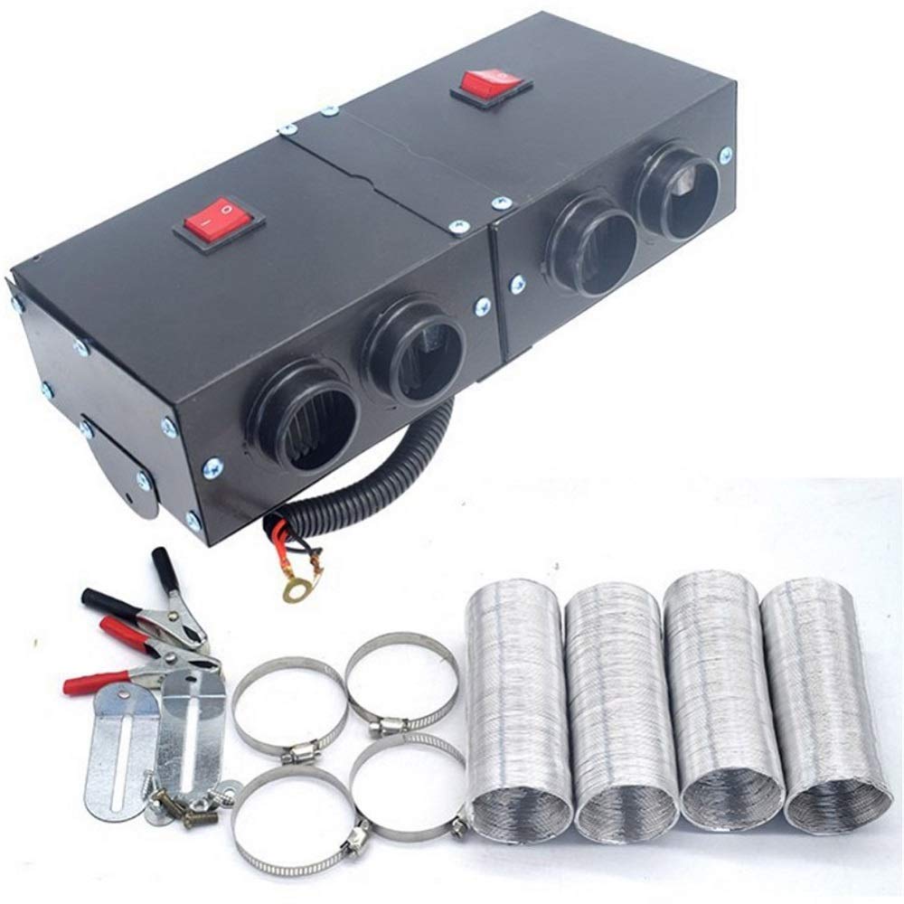 24V 360W Auto Heizlüfter Defroster, Riloer Tragbare Anti-Fog Heizung Mini-Autoheizung, Windschutzscheibe Demister Fenster Lüfter, Auto Winter Windschutz Demister Stumme Warmlüfter mit 4Ports 24V 360W Auto Heizlüfter Defroster, Riloer Tragbare Anti-Fog Heizung Mini-Autoheizung, Windschutzscheibe Demister Fenster Lüfter, Auto Winter Windschutz Demister Stumme Warmlüfter mit 4Ports von Riloer