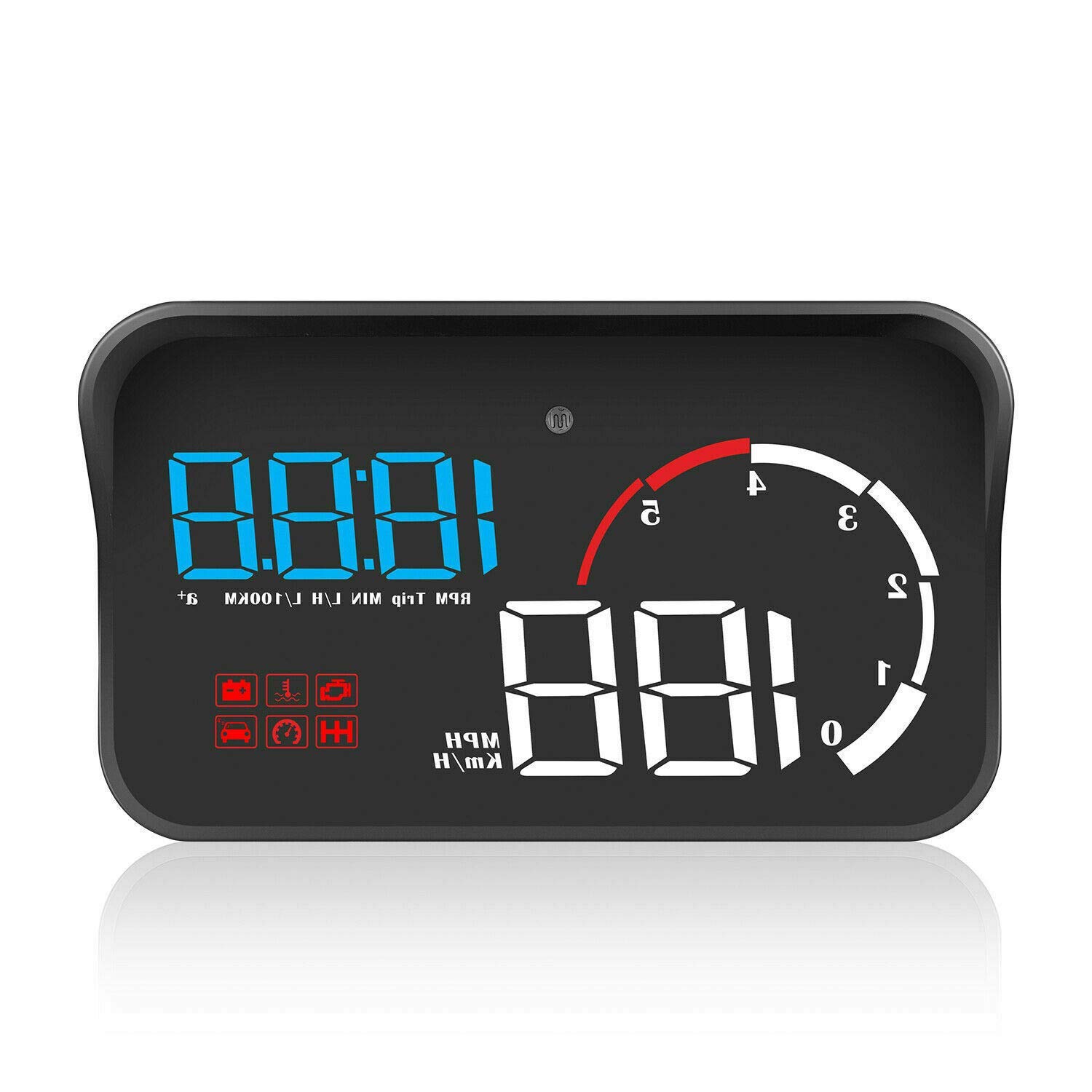 Auto HUD Display, Riloer Car Head Up Display Projektor Digitaler Tachometer mit 5,5 Zoll Blau HD Bildschirm Gelb von Riloer