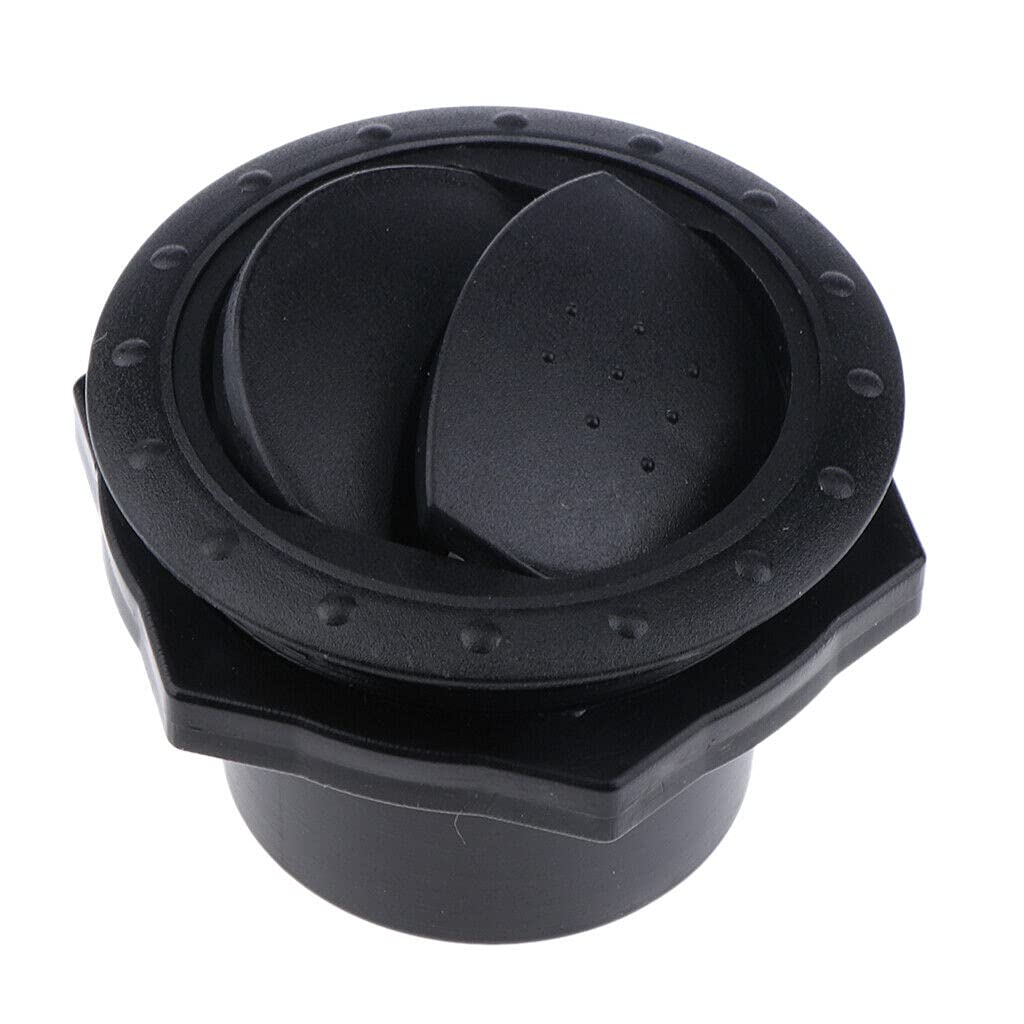 Riloer 60mm Schwarz runder AC Universal-Luftauslass-Entlüftung mit Luftschlitzen auf dem Armaturenbrett, 360 ° verstellbarer runder Galvanik-Knopf Dachlüfter für Wohnmobil Bus Boot Yacht Riloer 60mm Schwarz runder AC Universal-Luftauslass-Entlüftung mit Luftschlitzen auf dem Armaturenbrett, 360 ° verstellbarer runder Galvanik-Knopf Dachlüfter für Wohnmobil Bus Boot Yacht von Riloer