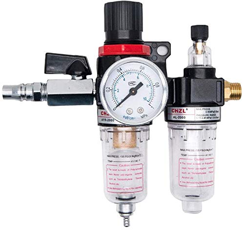 Luftfilter Kompressor Feuchtigkeitsfilter Ölfalle Wasserschmierer, Riloer 1/4 '' Luftfilterregler Kit Luftquelle Wasserabscheider Kompressor Ölfalle Filterregler Manometer Luftfilter Kompressor Feuchtigkeitsfilter Ölfalle Wasserschmierer, Riloer 1/4 '' Luftfilterregler Kit Luftquelle Wasserabscheider Kompressor Ölfalle Filterregler Manometer von Riloer
