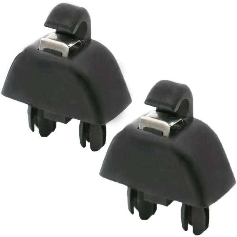 Riloer 2 Stück Schwarze Sonnenblenden-Haken-Cliphalterung AUD-i Zubehör kompatibel mit Audi A6 C6 A8 2004–2011 Auto-innerer Sonnenblenden-Clip-Haken von Riloer
