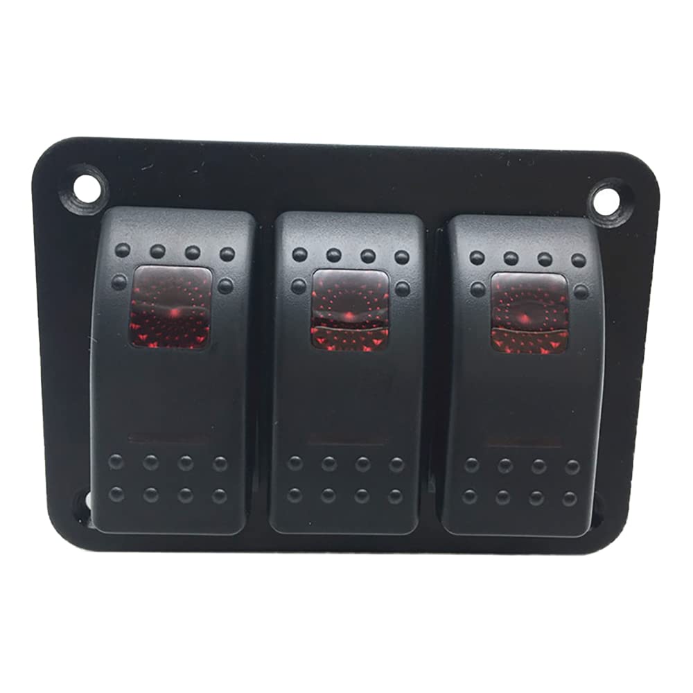 Riloer 3/4/5/6/8 Gang Schalttafel, DC12V/24V 240W Wippschaltertafel, Auto RV Yacht Modifizierter 12-24V Universal-Aluminium-Panel-Schalter Riloer 3/4/5/6/8 Gang Schalttafel, DC12V/24V 240W Wippschaltertafel, Auto RV Yacht Modifizierter 12-24V Universal-Aluminium-Panel-Schalter von Riloer
