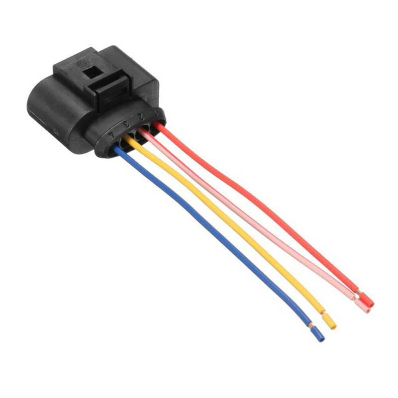 Riloer 4PCS 12V -Kfz -Zündspulenanschluss, 4Pin Universal Zündspulenanschluss Reparaturstopfen für V0LKSWAGEN AUD1, OEM Ersetzen Sie Zubehör 1J0973724 von Riloer