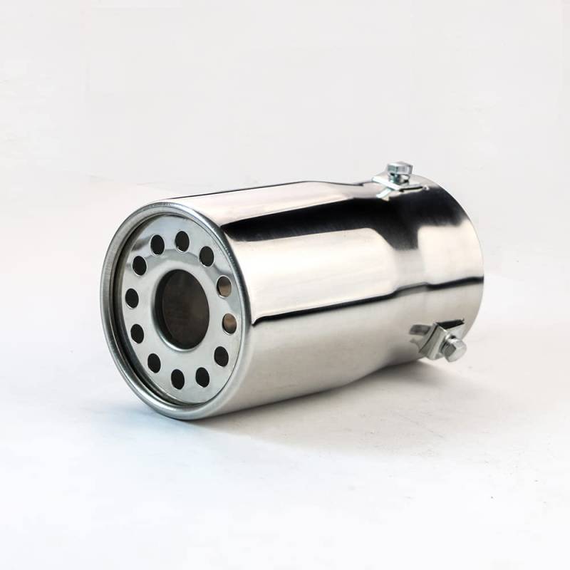 Riloer 80mm Autoauspuffschlauch, DB Killer Autoauspuff Schalldämpfer, Chrom Schalldämpfer, Edelstahl, Silber von Riloer