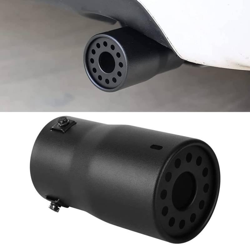 Riloer 80mm Autoauspuffschlauch, DB Killer Autoauspuff Schalldämpfer, Chromschalldämpfer, Edelstahl, schwarz von Riloer