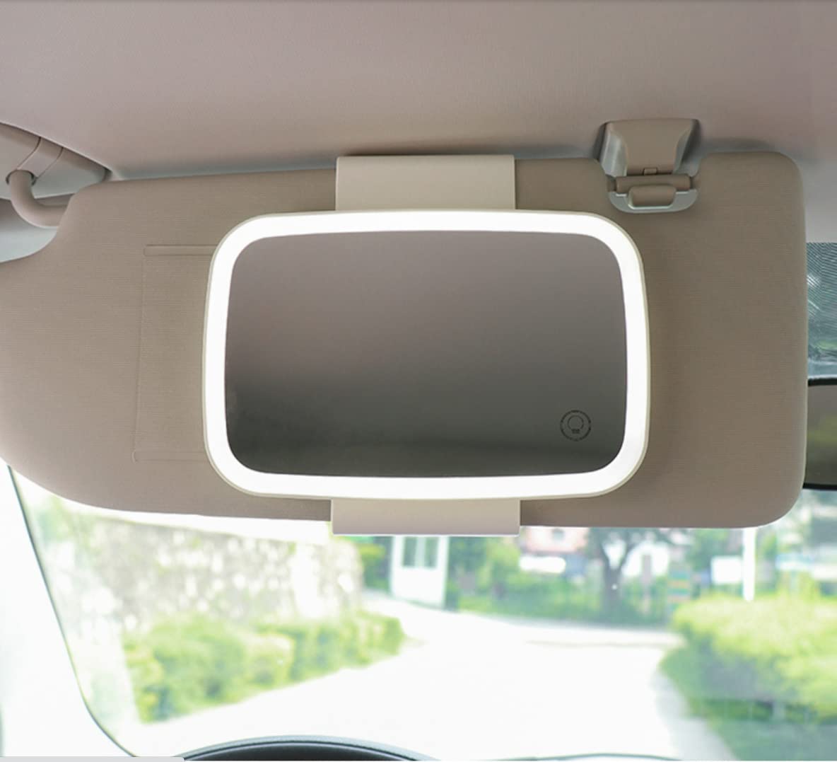 Riloer Auto Make-up-Spiegel Auto Sonnenblende Auto led Auto helle Touchscreen mit Höflichkeit Spiegel Sonnenblende Copilot - 18 x 12 cm - Weiß Riloer Auto Make-up-Spiegel Auto Sonnenblende Auto led Auto helle Touchscreen mit Höflichkeit Spiegel Sonnenblende Copilot - 18 x 12 cm - Weiß von Riloer