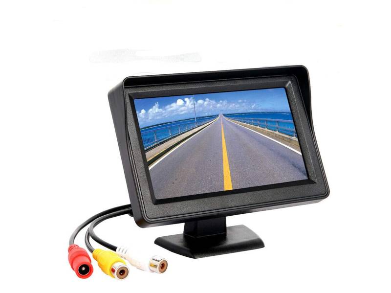 Riloer Car Rearview Monitor-Bildschirm für Rückfahrkamera, 12-24 V 4,3-Zoll-HD-TFT-LCD-Farbfarbmonitor für Auto-Bus-LKW-Anhänger von Riloer