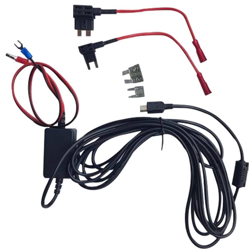 Riloer Dash Cam Hardwire-Kit mit USB-Anschlüssen, Autoladekabel-Kit 9V-24V bis 5V, Netzteil für Auto-DVR-Kamera, GPS-Navigation, Tablet, 4 Meter von Riloer