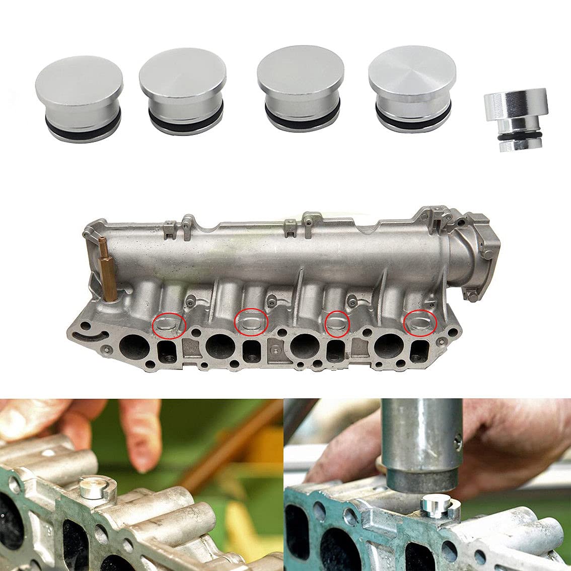 Riloer Einlassstopfen-Kit für Opel-Motoren für Vauxhall Astra 150 PS 1.9 CDTI 55206459 Z19DTH Einlasswirbelklappen-Steckerverteiler Riloer Einlassstopfen-Kit für Opel-Motoren für Vauxhall Astra 150 PS 1.9 CDTI 55206459 Z19DTH Einlasswirbelklappen-Steckerverteiler von Riloer