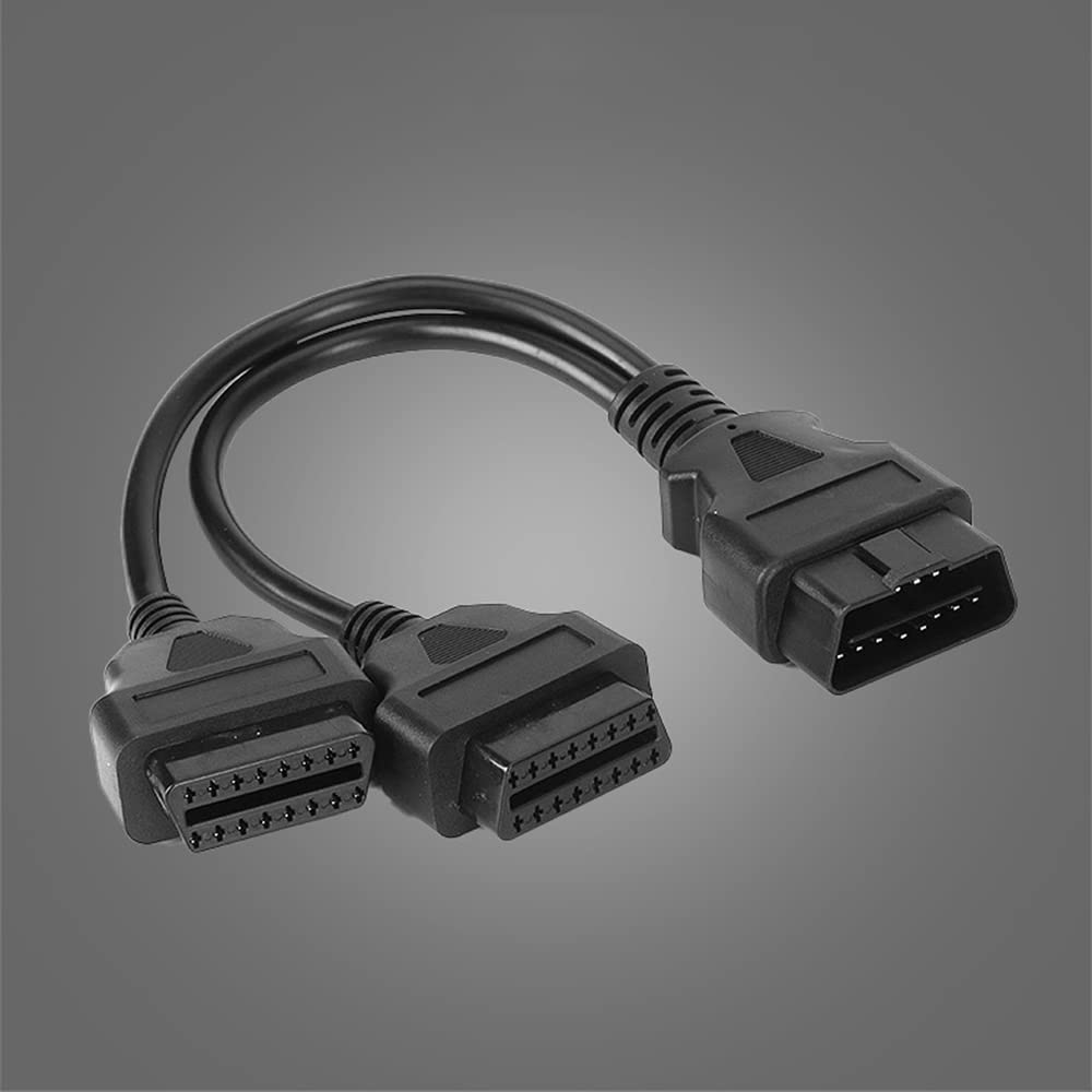 Riloer OBD2 Splitte, Auto 16 Pin OBDII Männlich zu zwei weiblicher Y-Splitter Riloer OBD2 Splitte, Auto 16 Pin OBDII Männlich zu zwei weiblicher Y-Splitter von Riloer