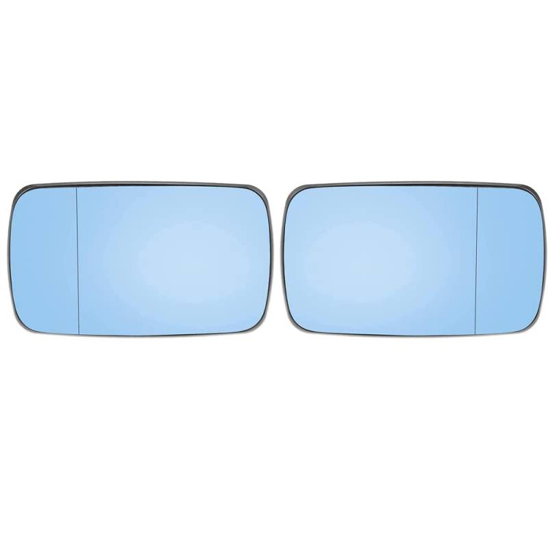 Riloer Rear view mirror left/right for car, mirror mirror glass white/blue tinted, suitable for B-M-W Series 3 E46 318i 320i 325i 330i 1998-2006, 51168250438 von Riloer