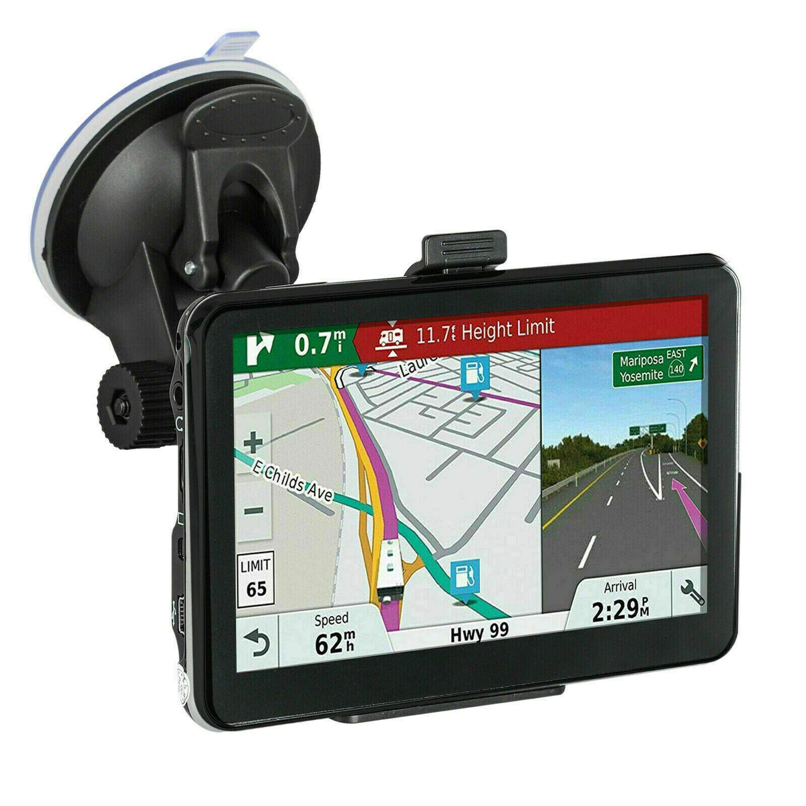 Riloer Tragbares Auto GPS Navigator 7 Zoll für LKW Auto Kapazitiver Touchscreen HD Karte FM 3D Autokonsole von Riloer