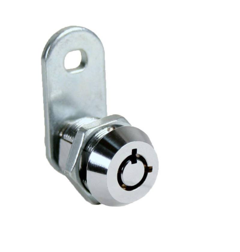 Riloer Tubular Cam Lock, Zinklegierung Cam Lock 0,67 Zoll Zylinderschloss mit 2 Schlüsseln, Schrankschloss und Schubladenschloss mit Chrom-Finish von Riloer