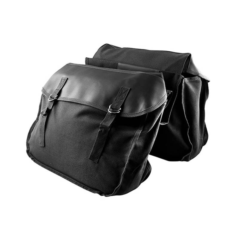 Riloer Universal-Motorrad-Satteltasche, Canvas-Satteltaschen mit großem Fassungsvermögen Zweiseitige Reise-Scooter-Satteltaschen (Schwarz) von Riloer