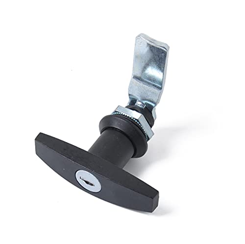 Riloer Zinklegierung T-Griff-Schloss, Anhänger T-Griff-Schloss Tür LKW Camper Lock Trailer + 2 Schlüssel für Schaltschrank Caravan Trailer Truck RV,Schwarz Riloer Zinklegierung T-Griff-Schloss, Anhänger T-Griff-Schloss Tür LKW Camper Lock Trailer + 2 Schlüssel für Schaltschrank Caravan Trailer Truck RV,Schwarz von Riloer